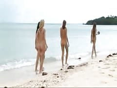 4 Hot Teens on the beach